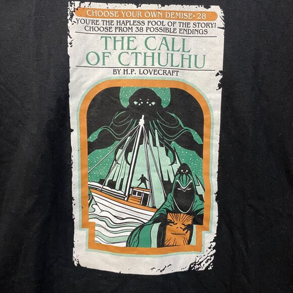 H.P. Lovecraft The Call Of Cthulhu Book Cover Design T-Shirt XL - Picture 2 of 4